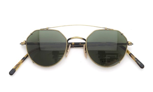 OLIVER PEOPLES 1990's OP-43 T-AG with clip GreenLens