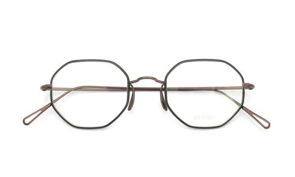 ayame for PonMegane アヤメ 限定生産メガネ OCTA 47size LTD Copper/Green