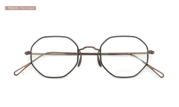 ayame for PonMegane アヤメ 限定生産メガネ OCTA 47size LTD Copper/Green