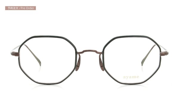 ayame for PonMegane アヤメ 限定生産メガネ OCTA 47size LTD Copper/Green