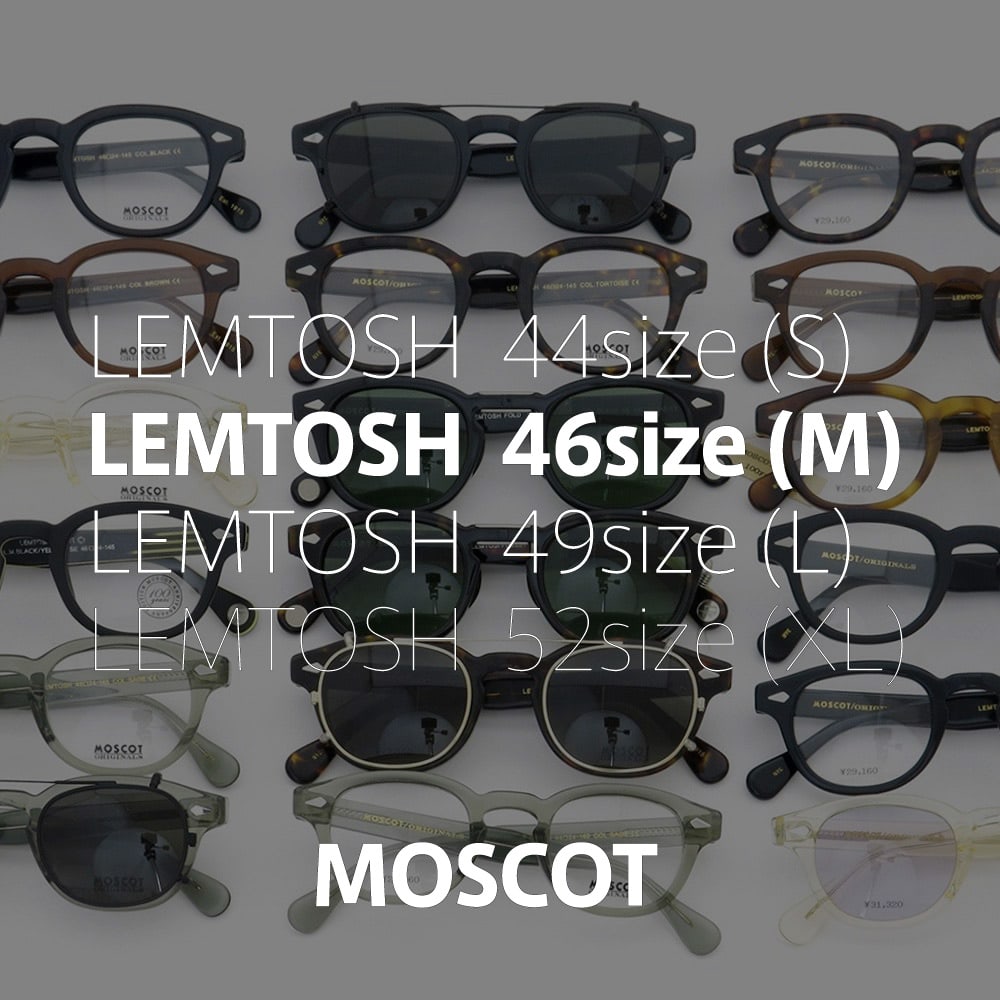 新品未使用付属品MOSCOT LEMTOSH / モスコット レムトッシュ 46 BLACK