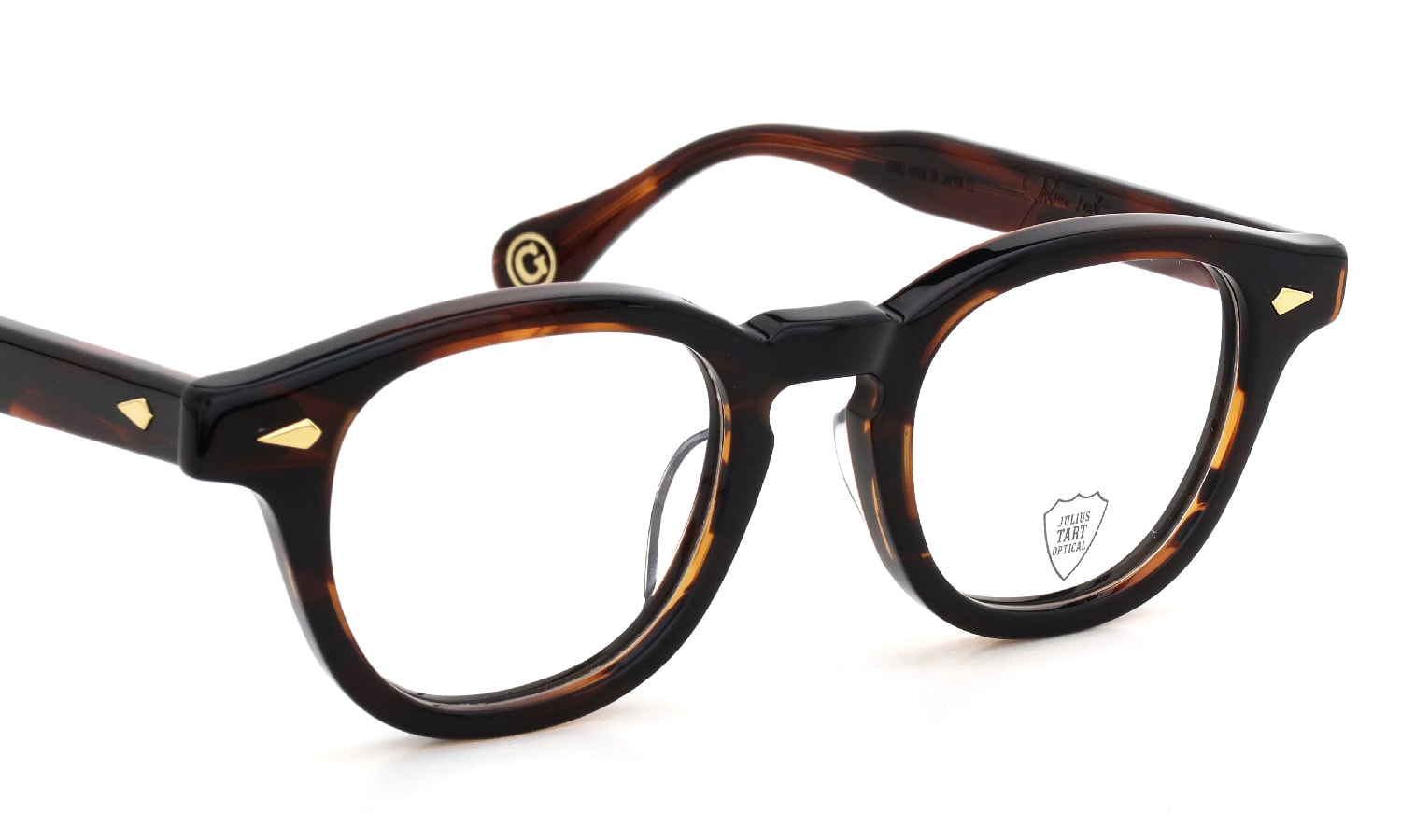 JULIUS TART OPTICAL メガネ通販 AR Gold Series 通販 AR-46-22 DEEP BROWN SASA PL-002Cb