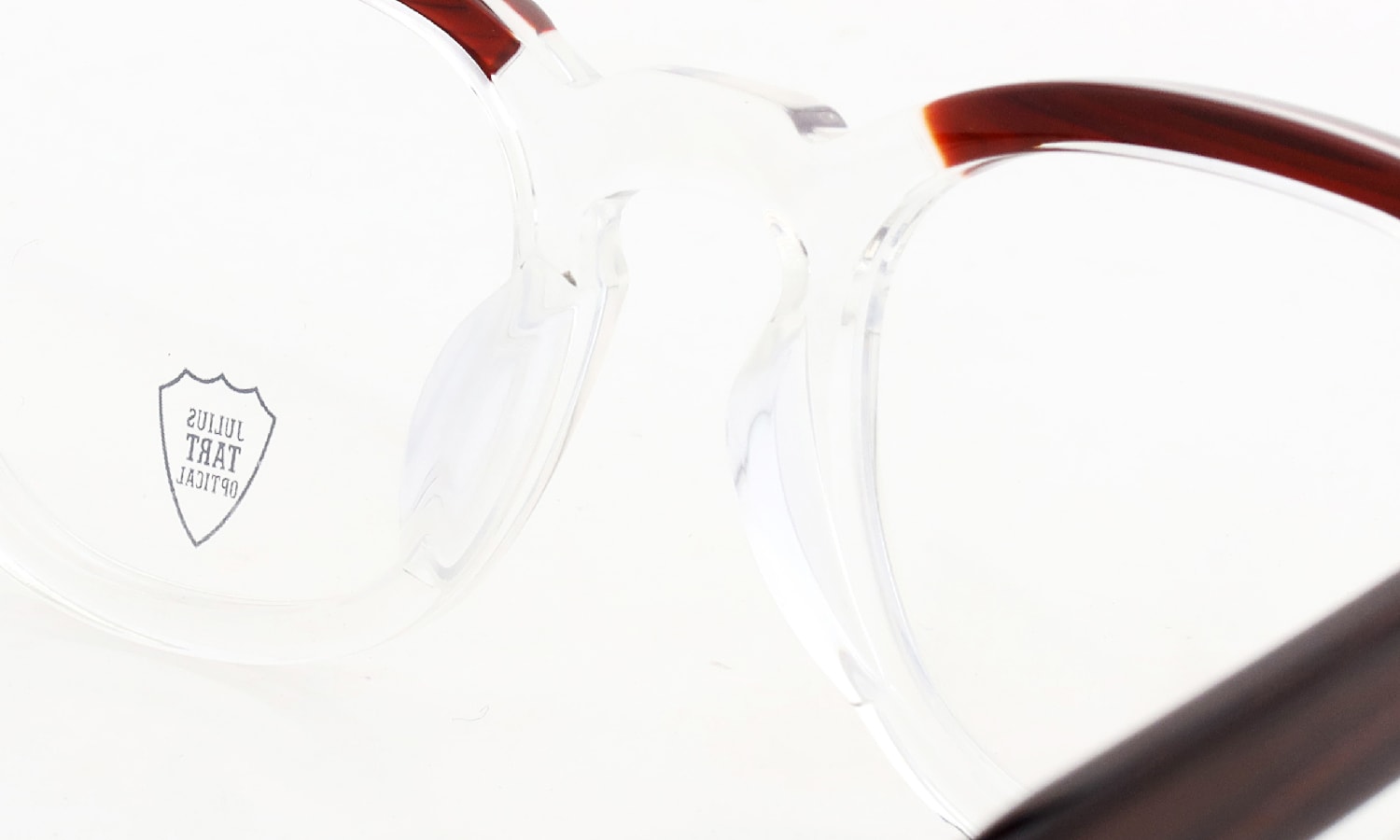 JULIUS TART OPTICAL メガネ通販 AR-46 RED WOOD CLEAR