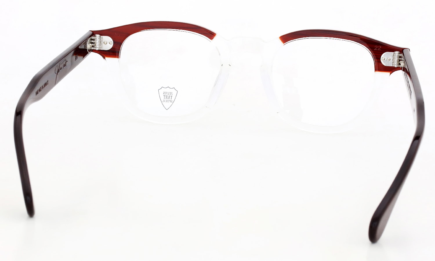 JULIUS TART OPTICAL メガネ通販 AR-46 RED WOOD CLEAR