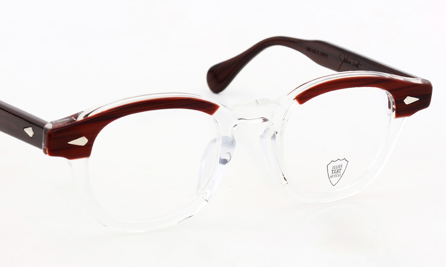 JULIUS TART OPTICAL メガネ通販 AR-46 RED WOOD CLEAR