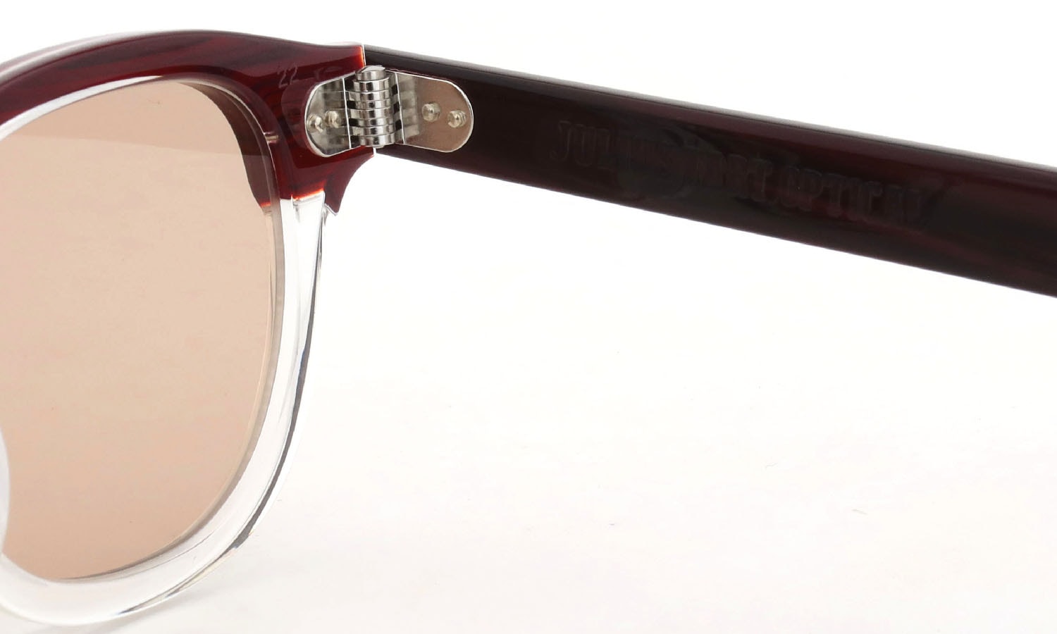 JULIUS TART OPTICAL サングラスカスタム通販 AR-46 RED WOOD CLEAR/ Terracotta