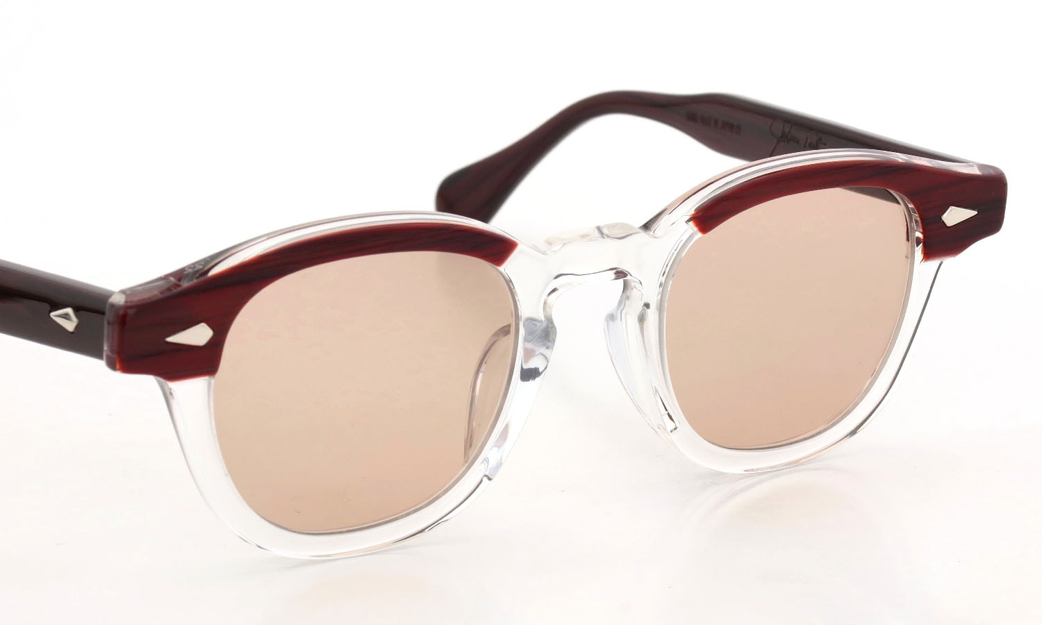 JULIUS TART OPTICAL サングラスカスタム通販 AR-46 RED WOOD CLEAR/ Terracotta