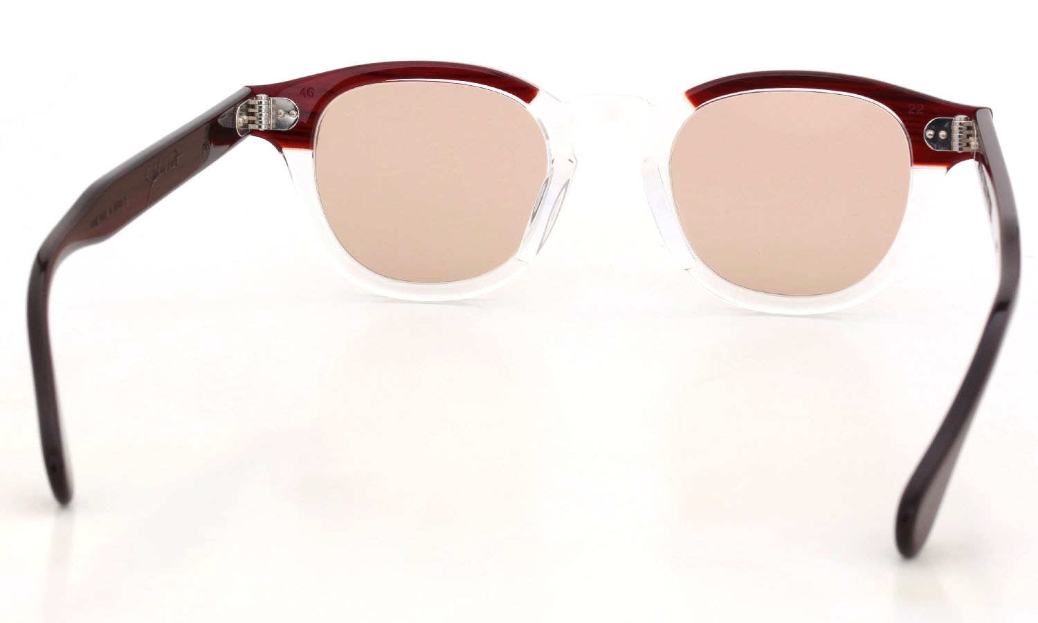 JULIUS TART OPTICAL サングラスカスタム通販 AR-46 RED WOOD CLEAR/ Terracotta