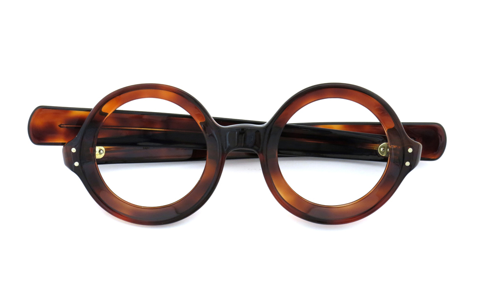 A1147】丸メガネ アンティーク 真鍮フレーム 眼鏡 ビンテージ 中国製