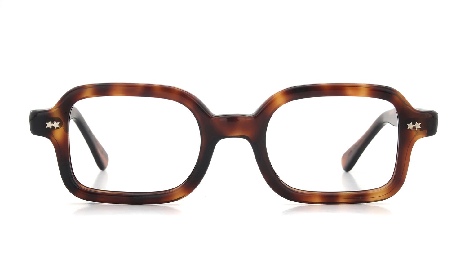 返品送料無料】 珍品 vintage usa製 60s スクエア型 眼鏡 茶色 メガネ