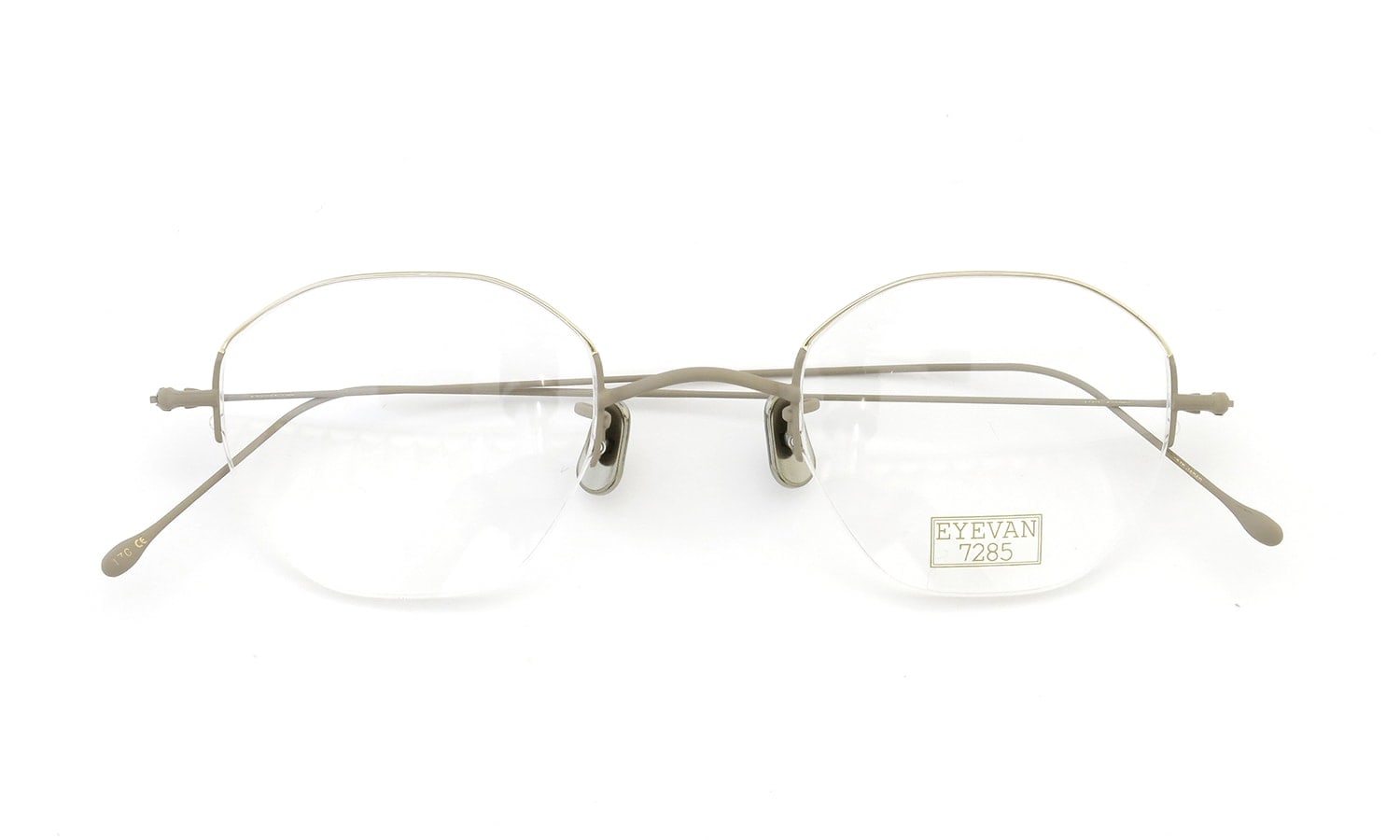 アイヴァン7285 147 オクタゴンフレーム 度入りアイウェア 眼鏡45cmテンプル