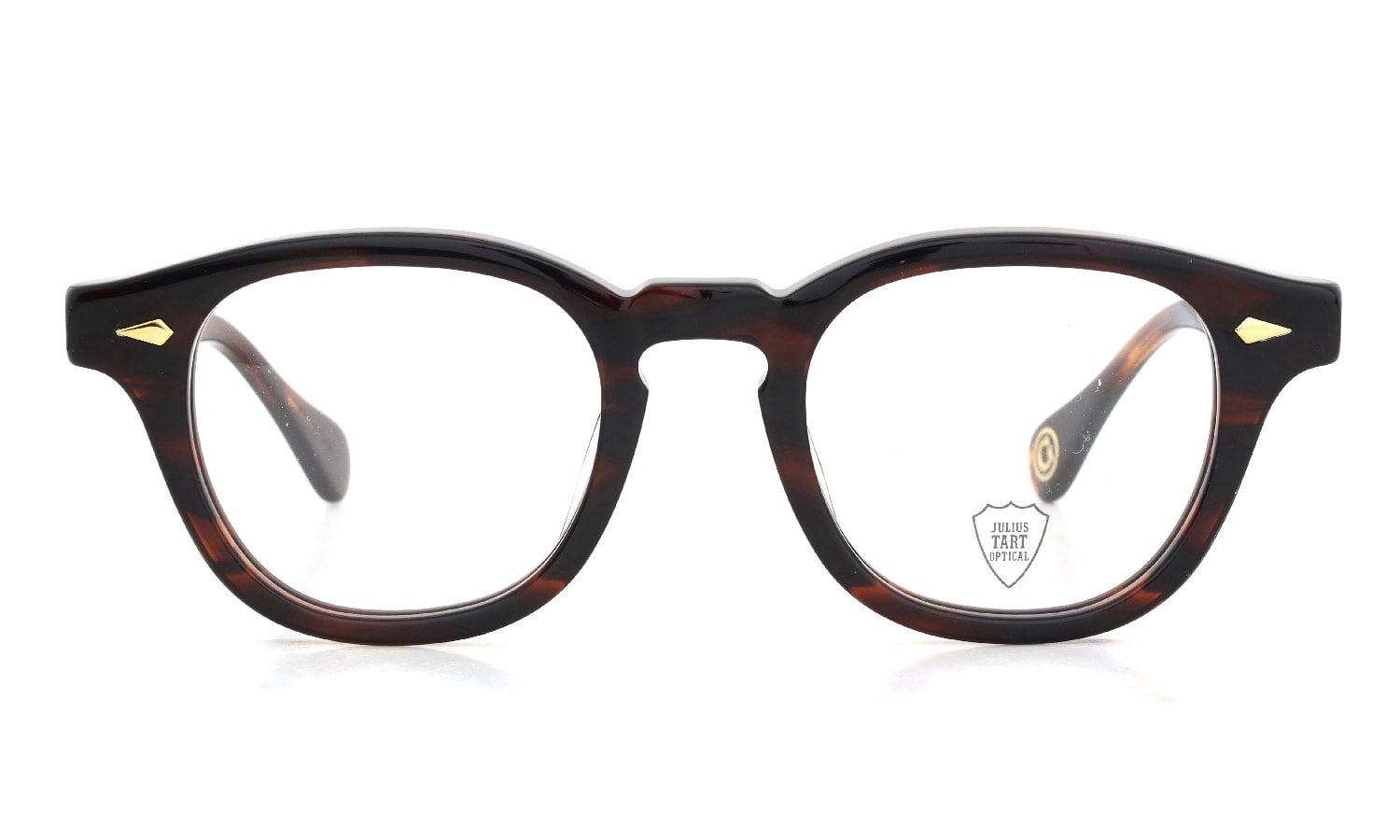 JULIUS TART OPTICAL メガネ通販 AR-48-22 DEEP BROWN SASA/Gold PL-003Cb