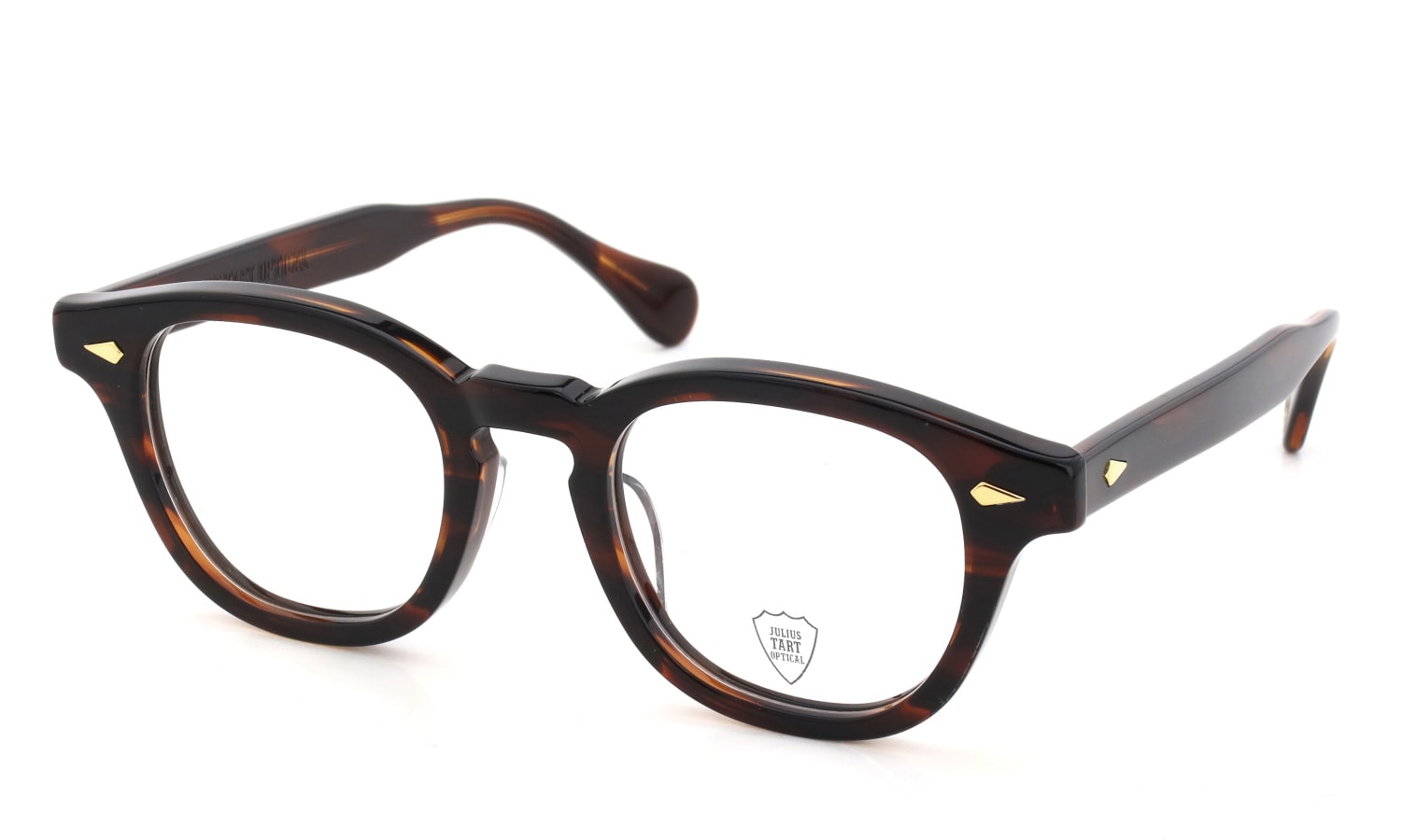 JULIUS TART OPTICAL メガネ通販 AR-48-22 DEEP BROWN SASA/Gold PL-003Cb