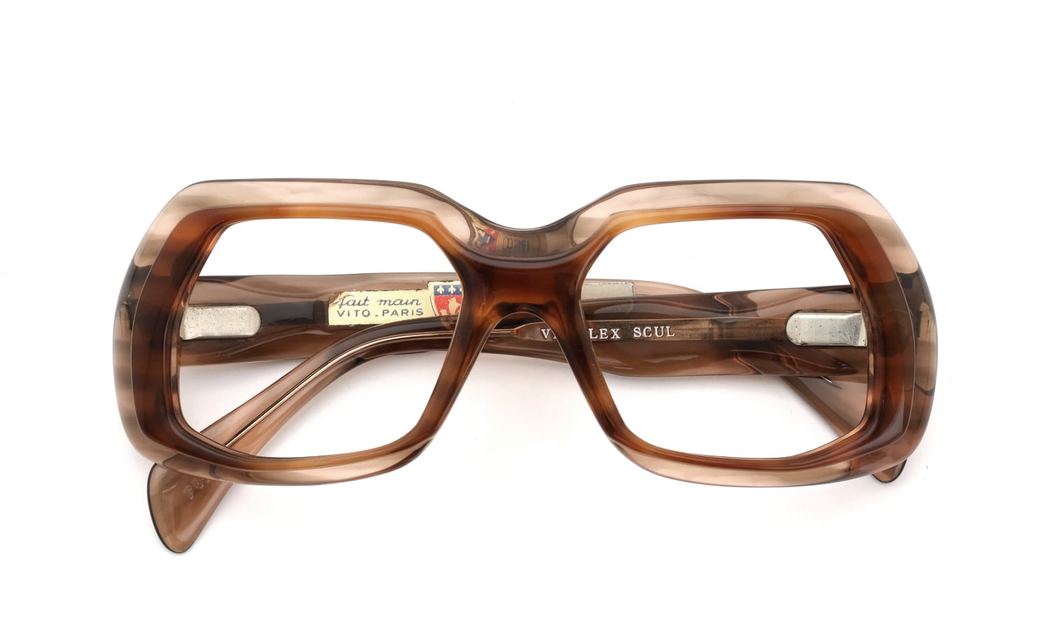 VITO PARIS collection speciale メガネ通販 VIR-FLEX SCUL 推定1960年代〜1970年代 F410 Demi/Ash-Brown-sasa