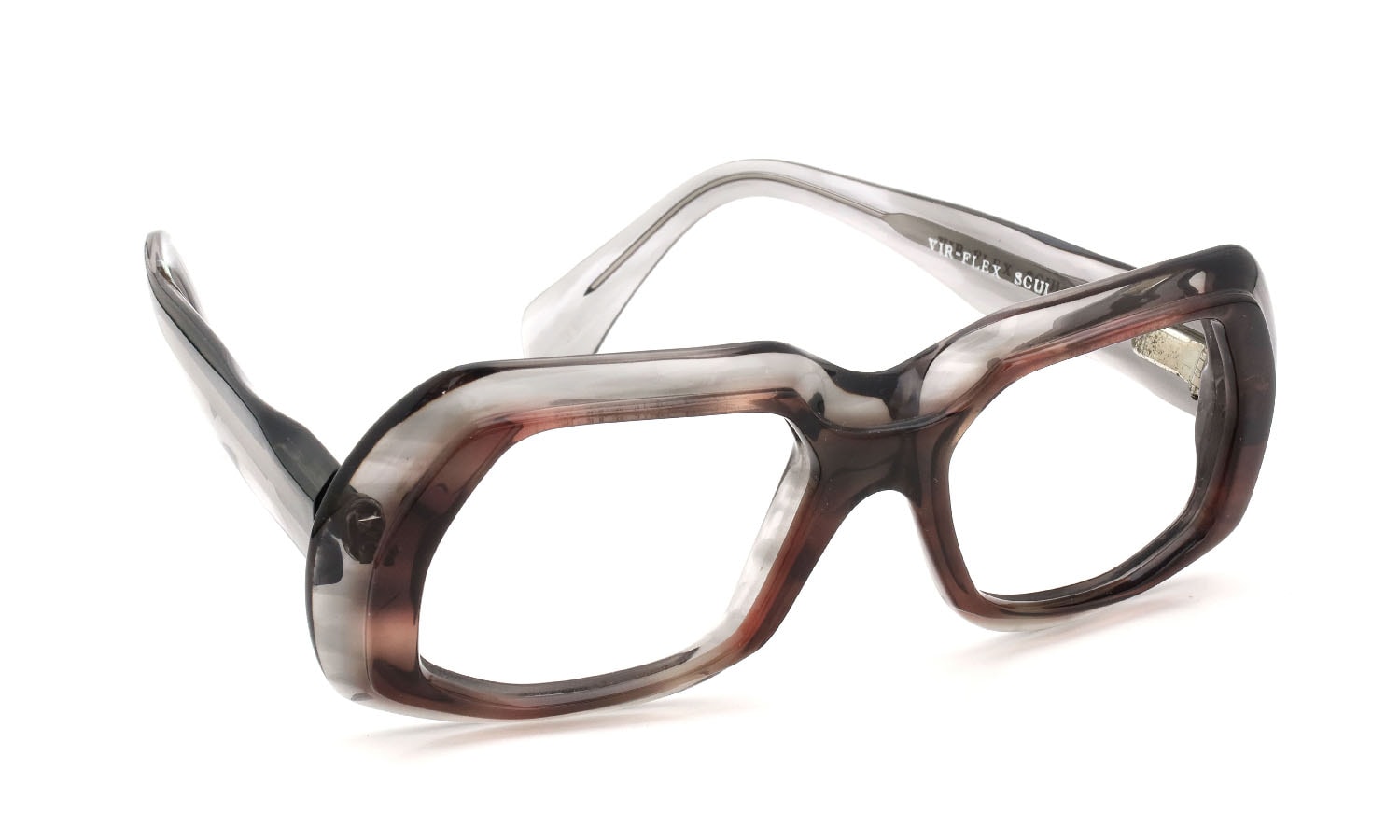 VITO PARIS collection speciale メガネ通販 VIR-FLEX SCUL 推定1960年代〜1970年代 F4353 Ash-Brown-demi/Gray-marble