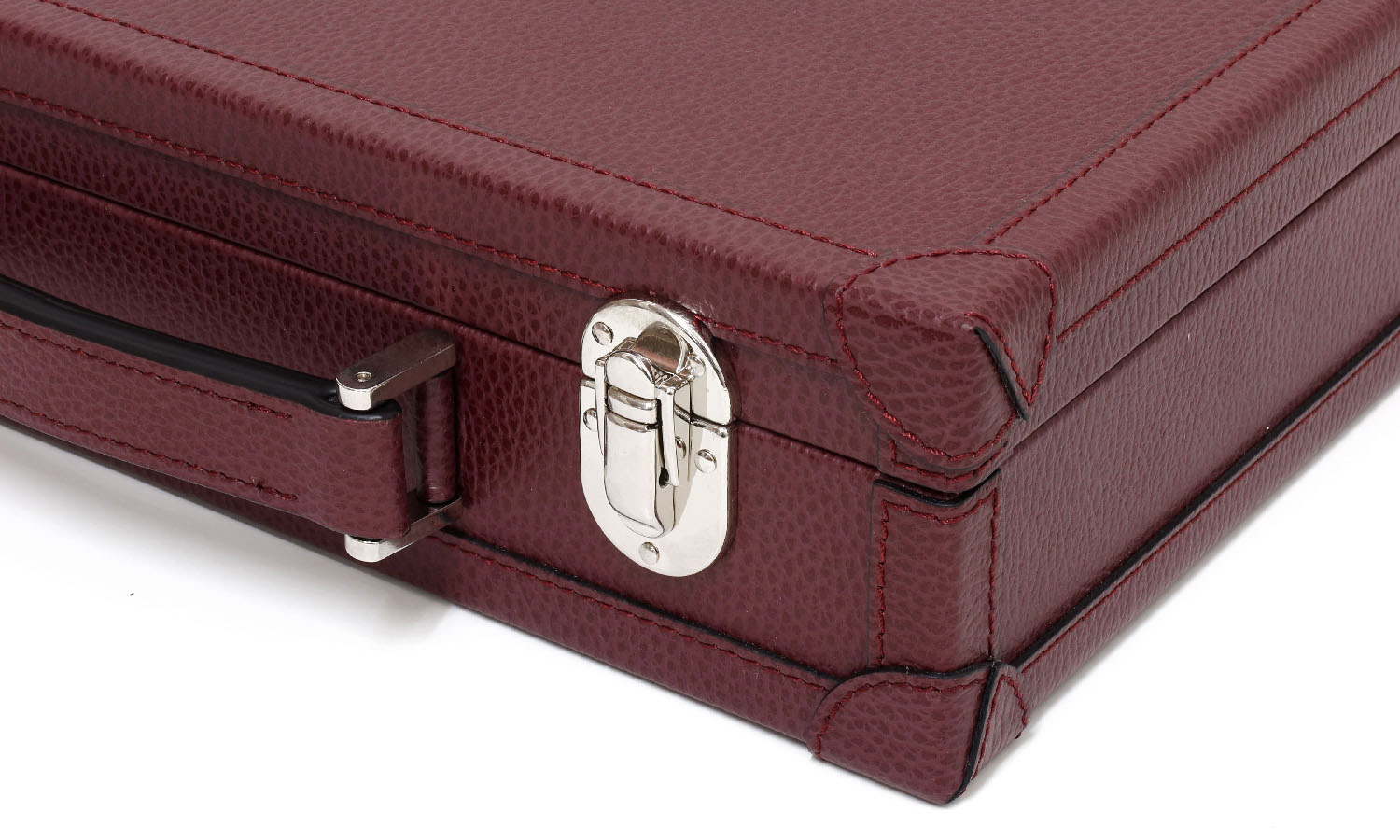 JACQUESMARIEMAGE CUSTOM EYEWEAR BRIEFCASE Burgundy Cowhide-leather