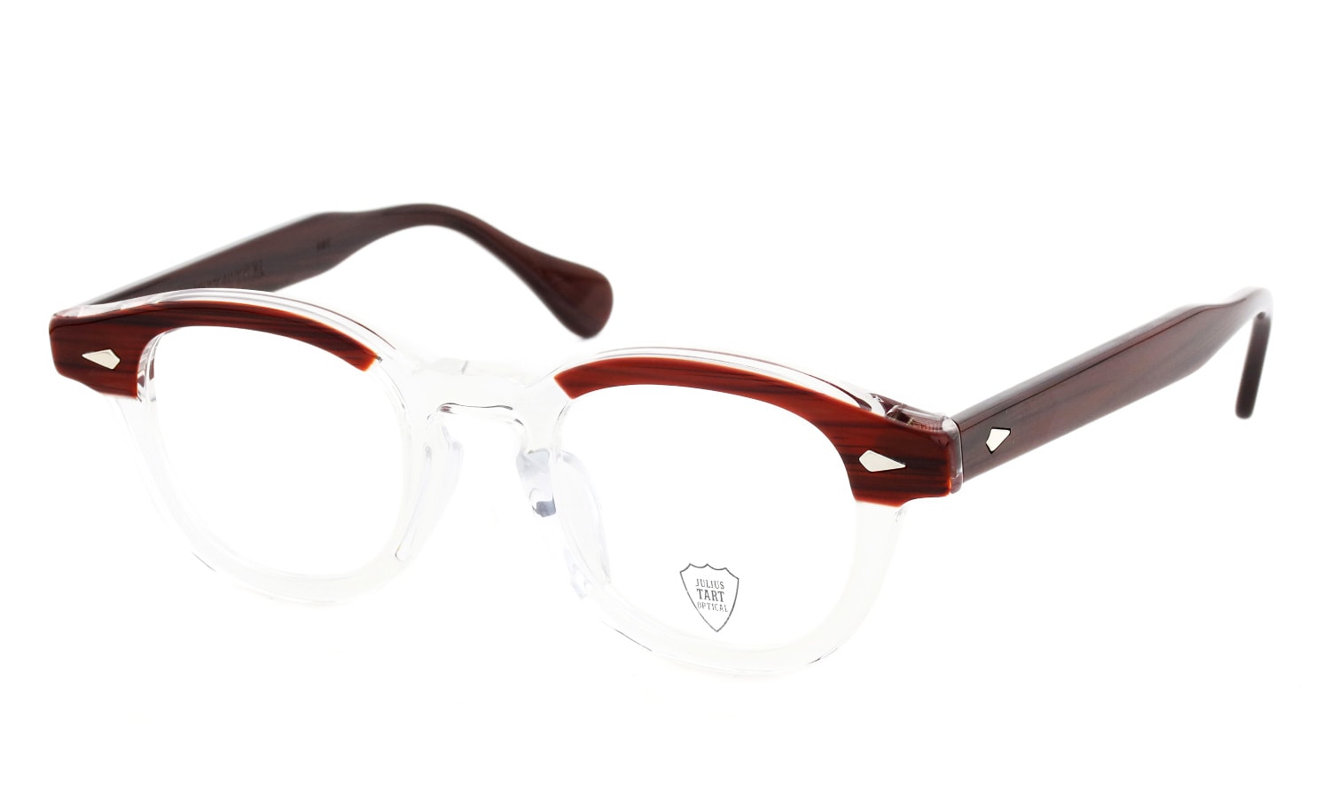 JULIUS TART OPTICAL メガネ通販 AR-46 RED WOOD CLEAR